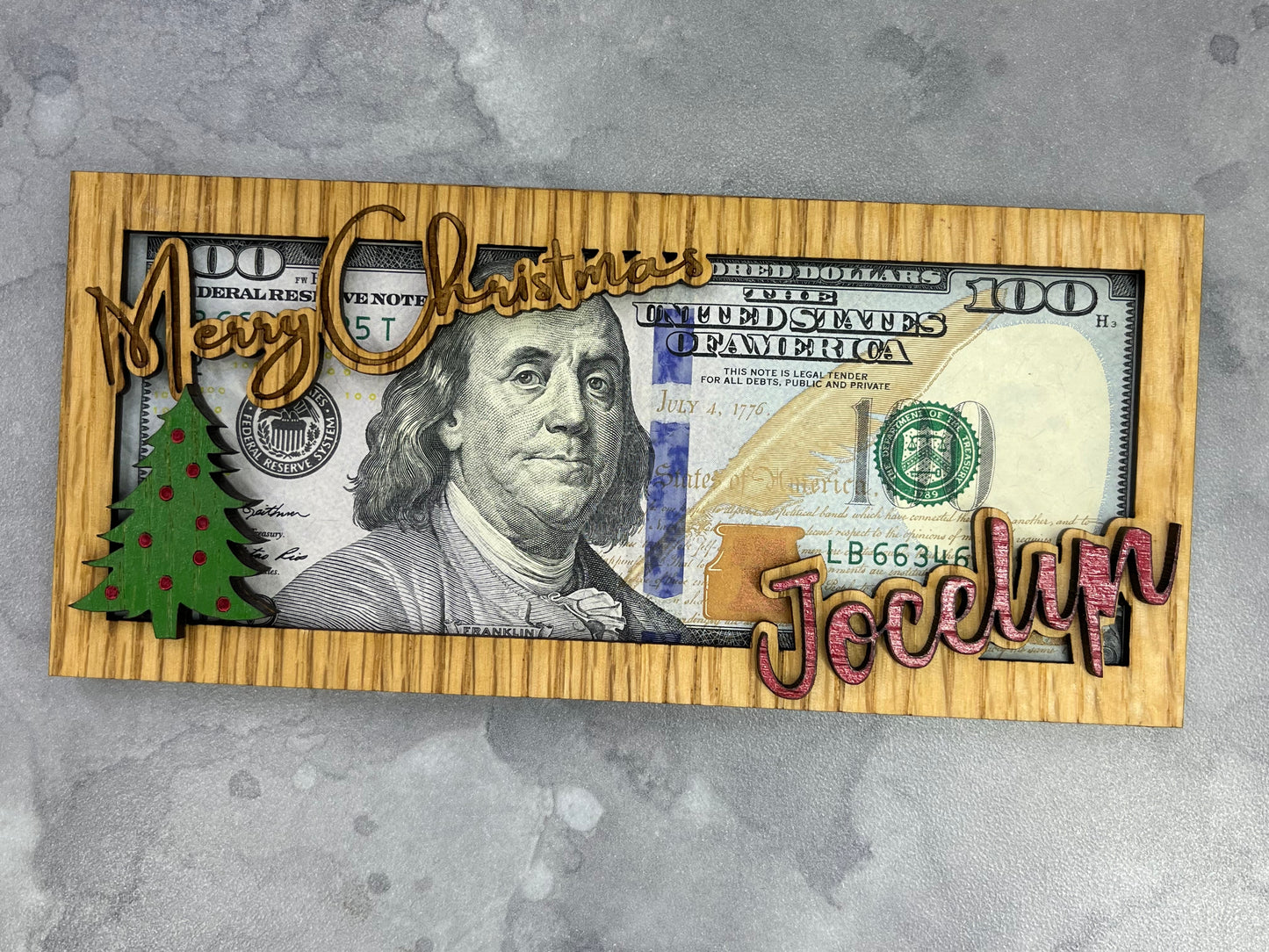 Personalized Christmas Money Holder