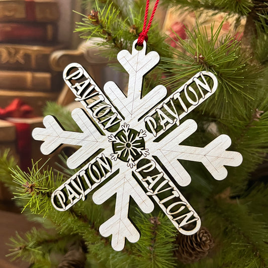 Personalized Snowflake Ornaments - Legacy Images - Holiday Ornaments - christmas ornament laser engraved