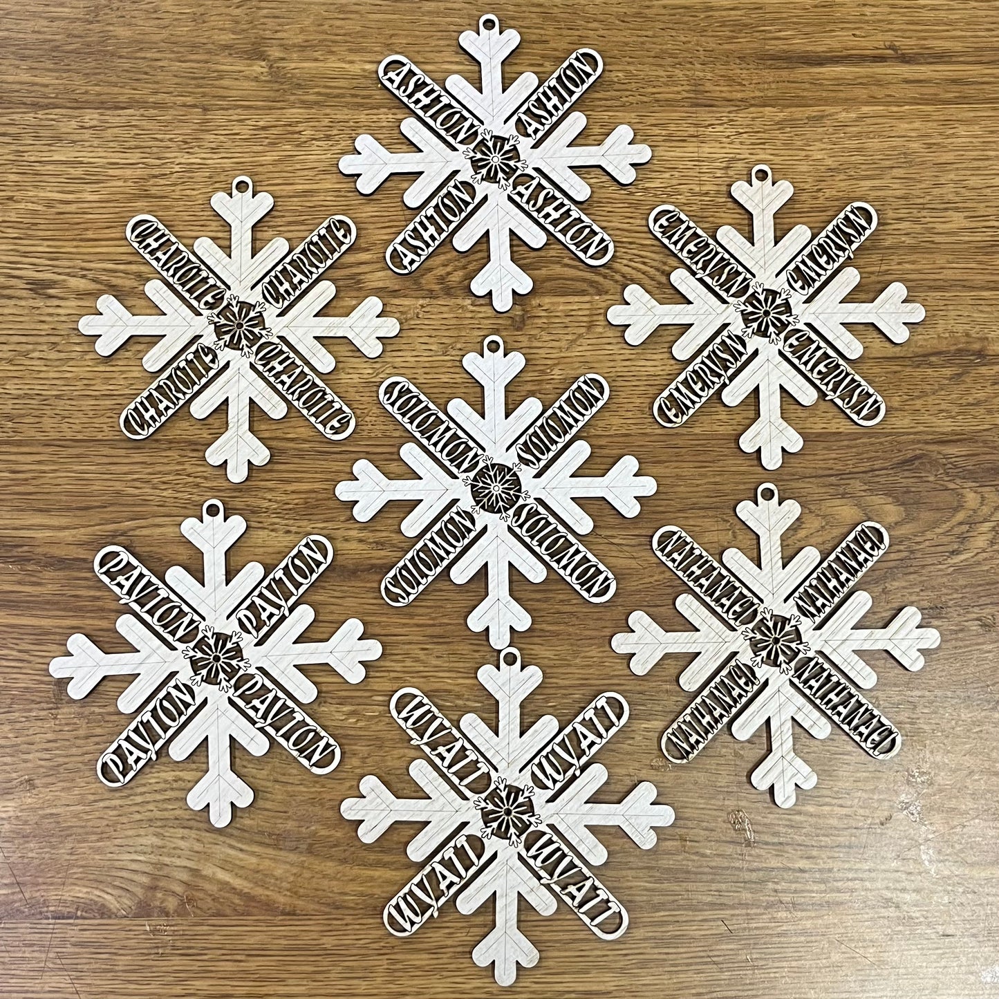 Personalized Snowflake Ornaments