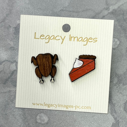 Thanksgiving Earrings - Legacy Images - Earrings - Earrings holiday holidays laser engraved