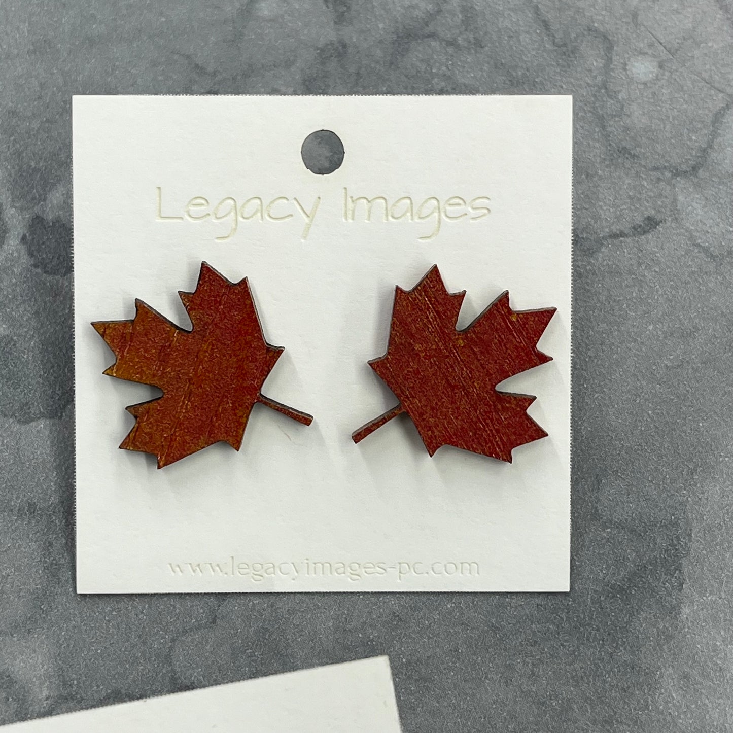 Fall Earrings - Maple Leaves - Legacy Images - Earrings - Earrings fall laser engraved
