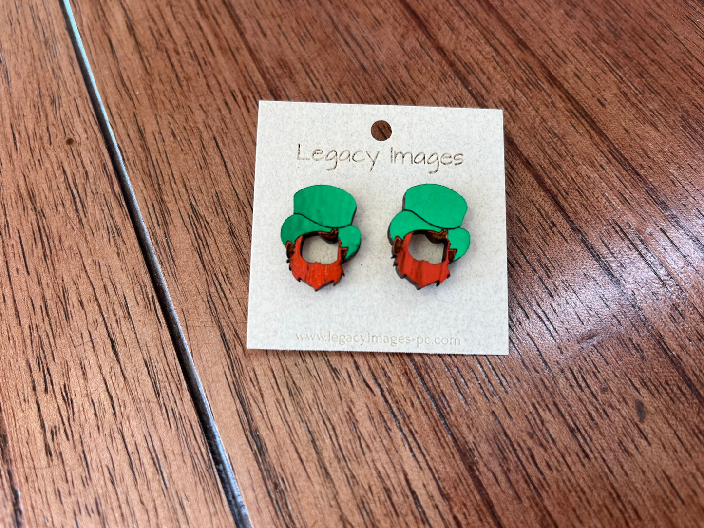 St. Patrick's Day Rainbows Earrings - Legacy Images - Earrings - Earrings holiday holidays laser engraved