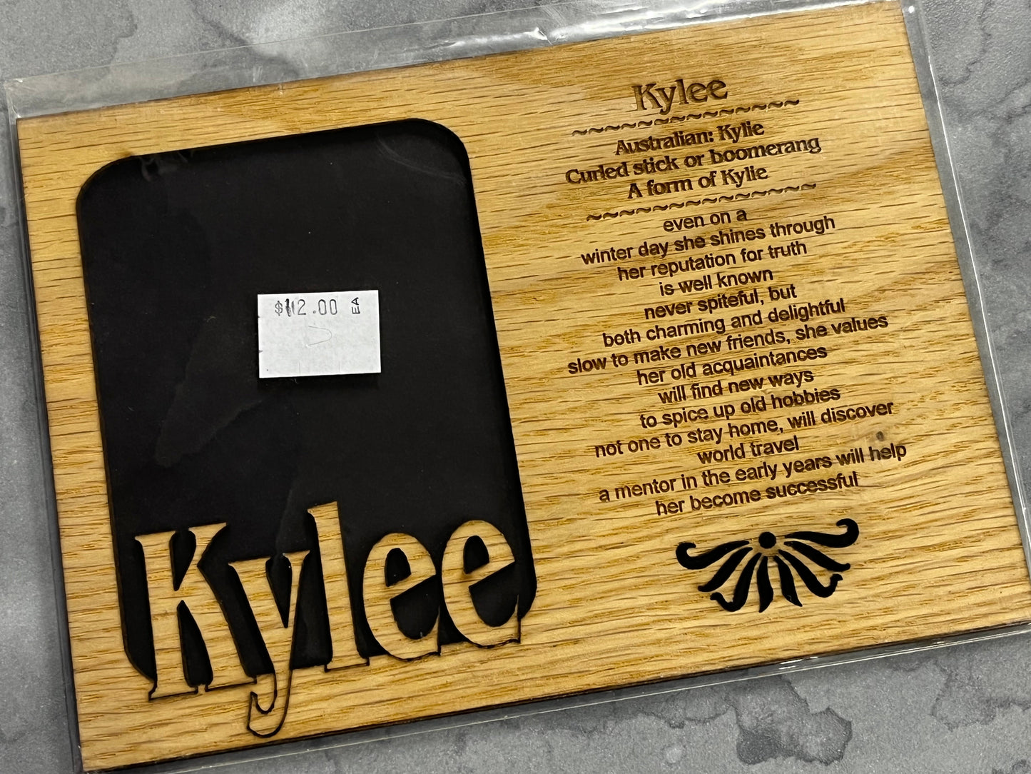 DISCONTINUED 5x7 Profile Name Meaning Picture Frame - Matte Only - Names A-K
