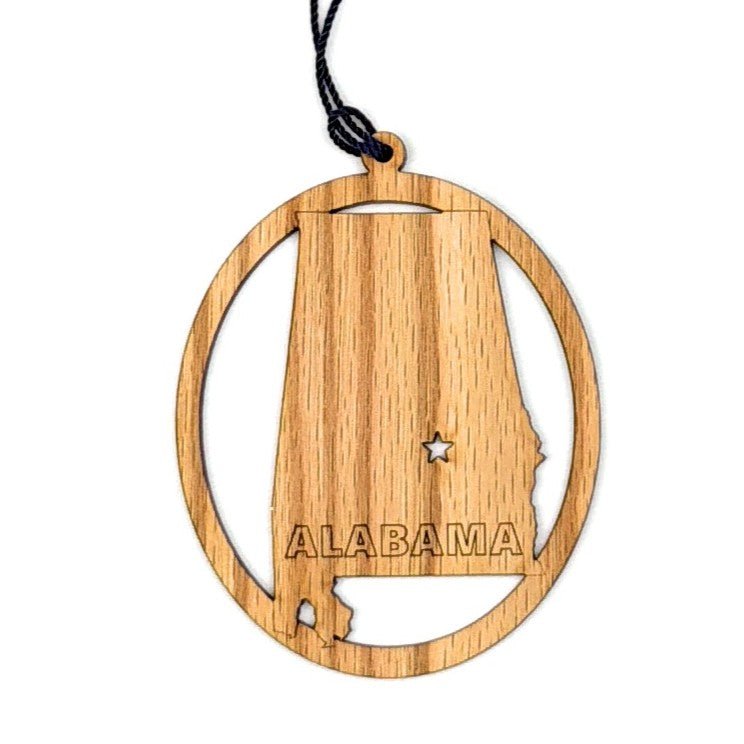 Alabama State Ornament - Legacy Images - Holiday Ornaments - christmas ornament state laser engraved