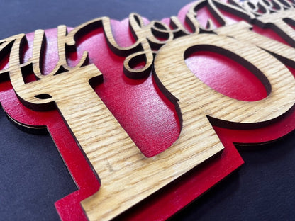 All You Need is Love Sign - Legacy Images - Signs - family holiday sign laser engraved