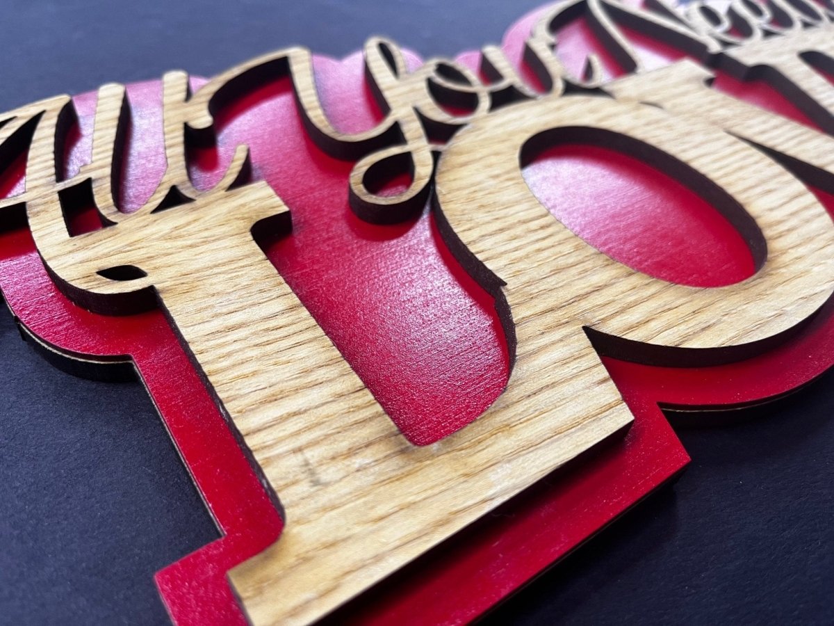 All You Need is Love Sign - Legacy Images - Signs - family holiday sign laser engraved