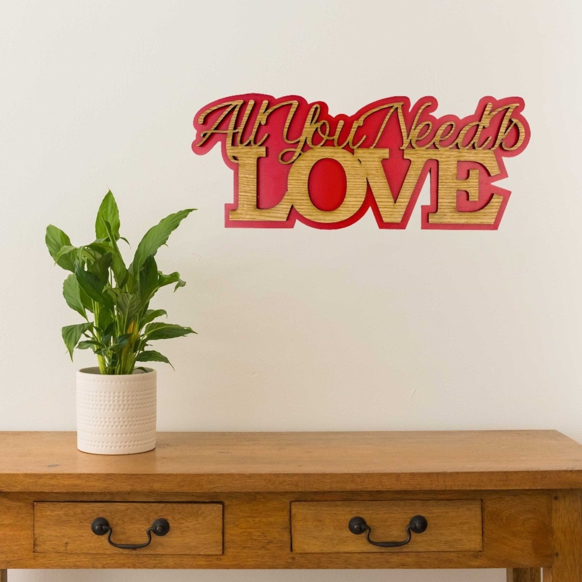 All You Need is Love Sign - Legacy Images - Signs - family holiday sign laser engraved