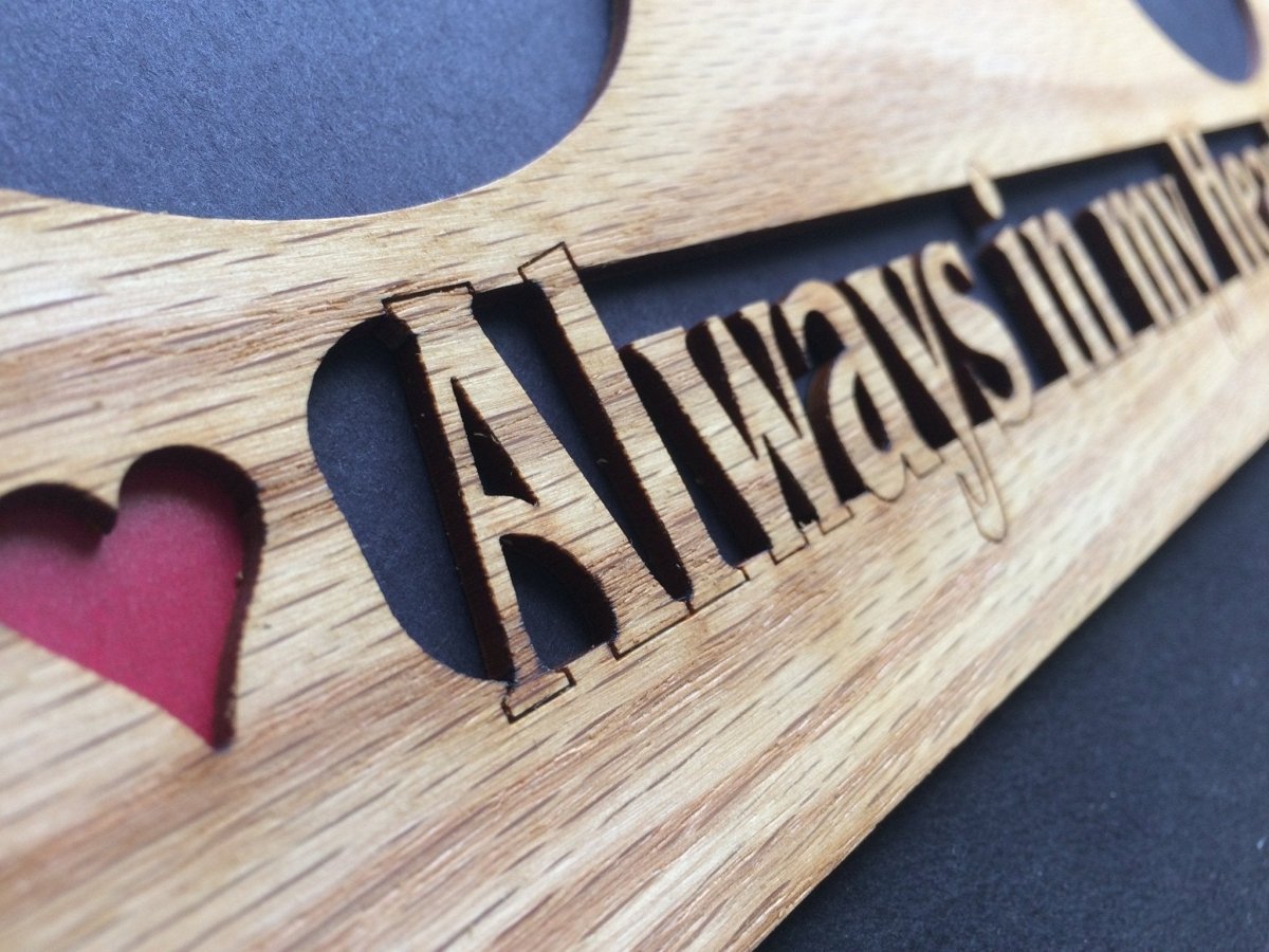 Always In My Heart Picture Frame 11"x14" - Legacy Images - Picture Frames - 11x14 Picture Frame family picture frame laser engraved