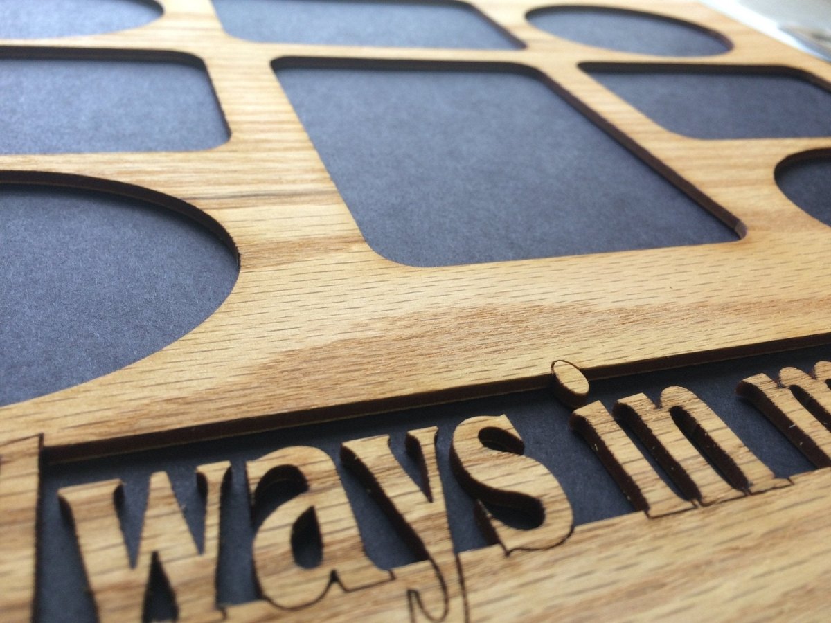 Always In My Heart Picture Frame 11"x14" - Legacy Images - Picture Frames - 11x14 Picture Frame family picture frame laser engraved