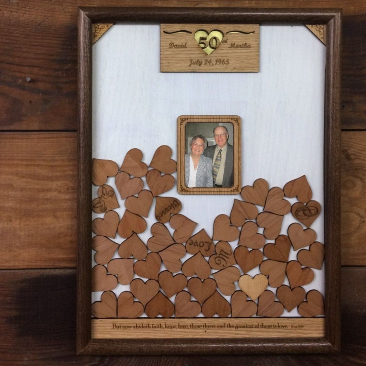 Anniversary Drop Heart Box Guest - Legacy Images - Guestbook - 11x14 Picture Frame 12x16 picture frame 16x20 picture frame laser engraved