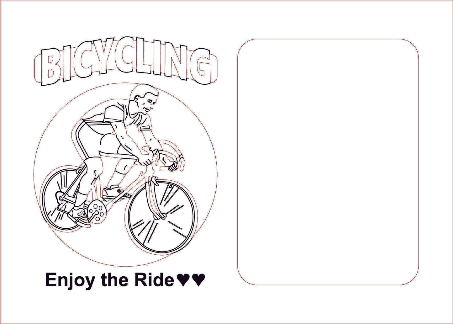 Bicycling Picture Frame