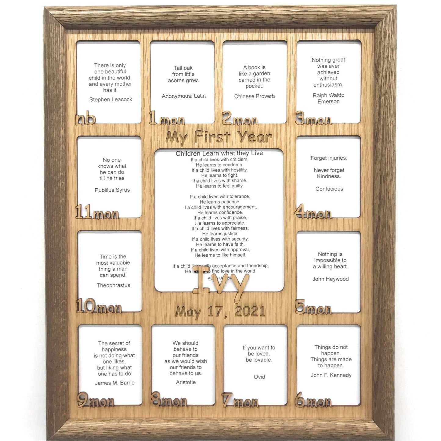 Baby First Year Picture Frame - Baby First Year Picture Frame - Legacy Images - Picture Frames - Legacy Images - Picture Frames