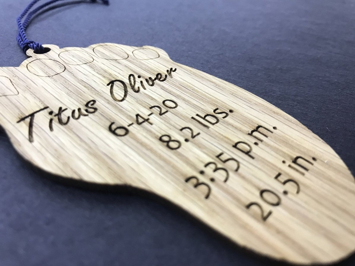 Baby Footprint Christmas Ornament - Legacy Images - Holiday Ornaments - baby baby ornament christmas laser engraved