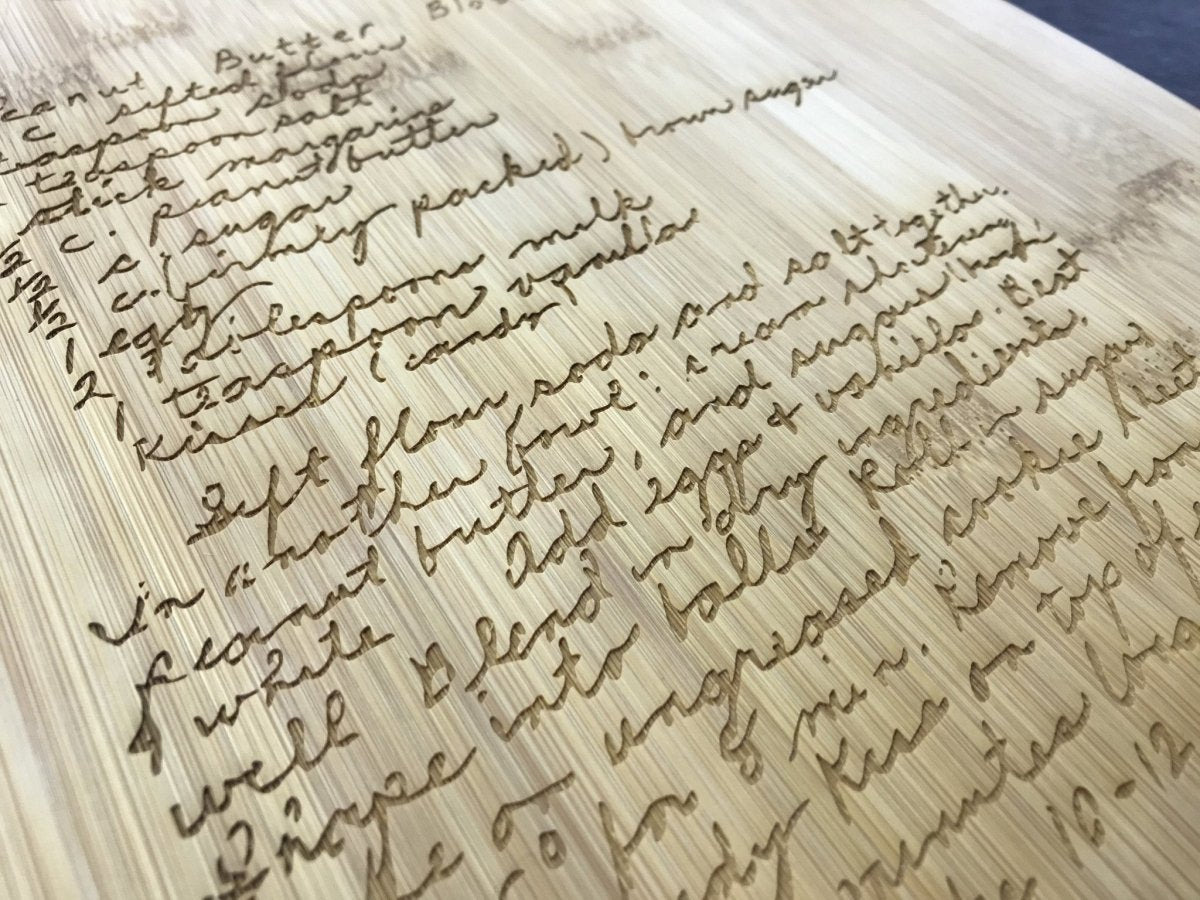 Bamboo Cutting Board Decor - Arc Shaped - Legacy Images - Cutting Boards - Cutting Board family kitchen laser engraved