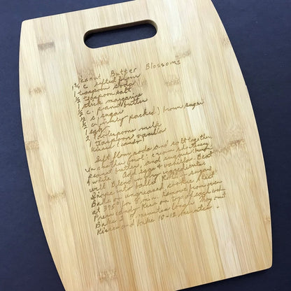 Bamboo Cutting Board Decor - Arc Shaped - Legacy Images - Cutting Boards - Cutting Board family kitchen laser engraved
