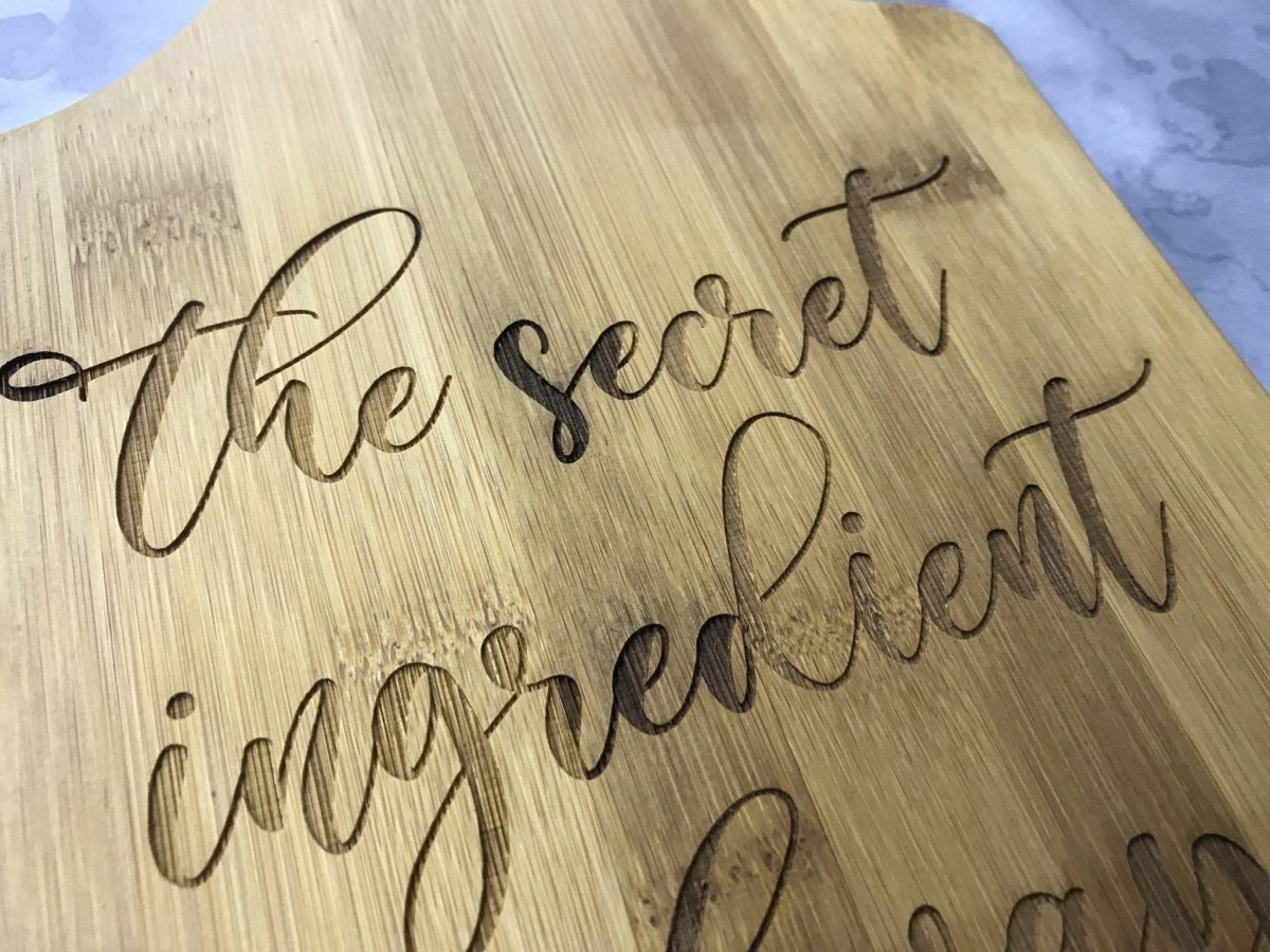 Bamboo Cutting Board Decor - Wine Bottle Shaped - Legacy Images - Cutting Boards - Cutting Board family kitchen laser engraved
