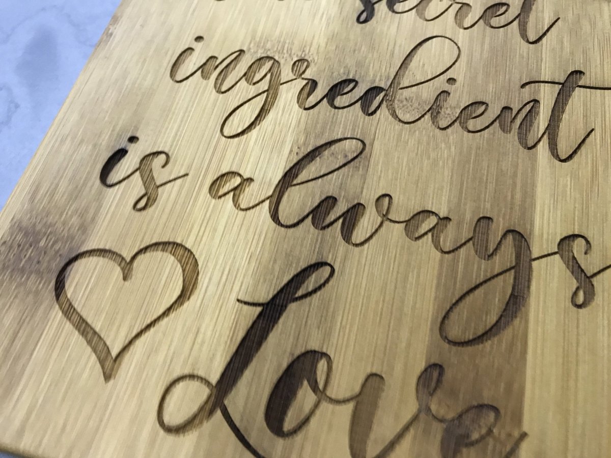 Bamboo Cutting Board Decor - Wine Bottle Shaped - Legacy Images - Cutting Boards - Cutting Board family kitchen laser engraved