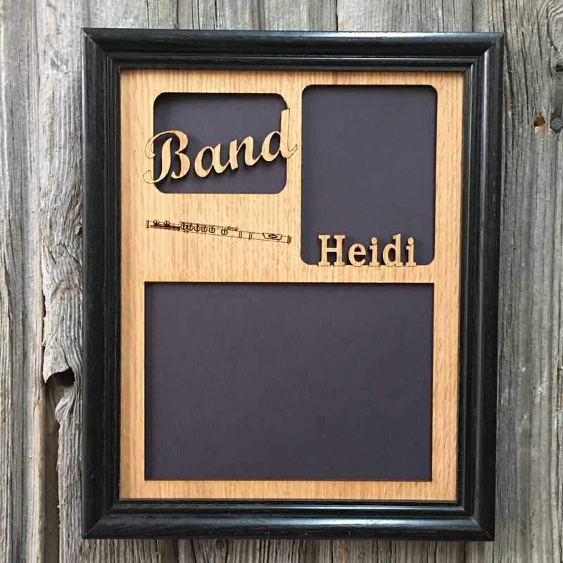 Band Picture Frame - 8x10 Frame Hold 5x7 Photo - Legacy Images - Picture Frames - 8x10 picture frame band flute laser engraved