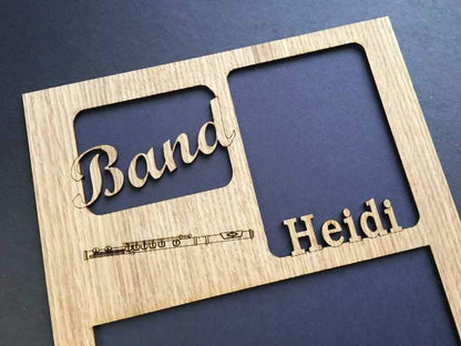 Band Picture Frame - 8x10 Frame Hold 5x7 Photo - Legacy Images - Picture Frames - 8x10 picture frame band flute laser engraved