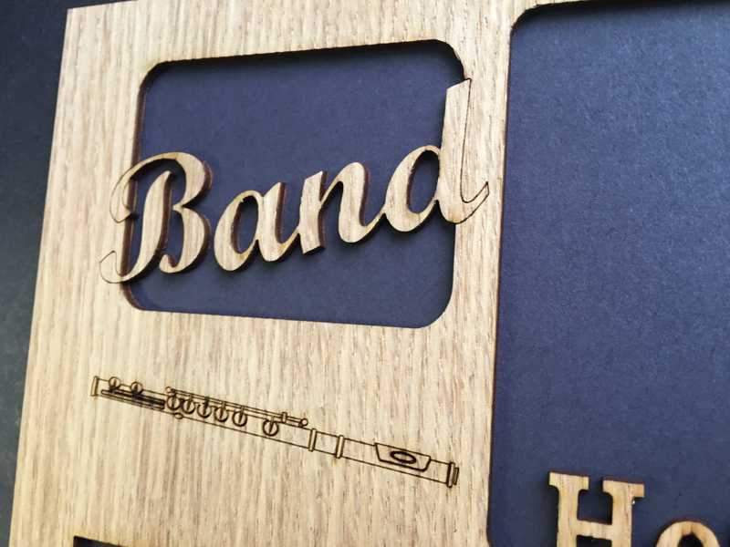 Band Picture Frame - 8x10 Frame Hold 5x7 Photo - Legacy Images - Picture Frames - 8x10 picture frame band flute laser engraved