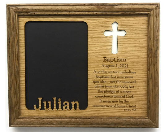 Baptism Picture Frame - 8x10 Frame Hold 5x7 Photo - Baptism Picture Frame - 8x10 Frame Hold 5x7 Photo - Legacy Images - Picture Frames - Legacy Images - Picture Frames