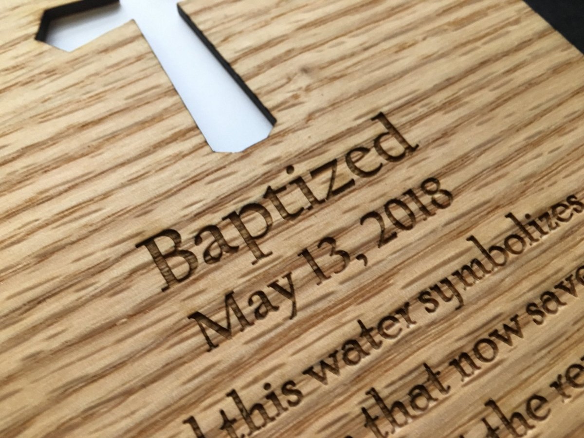 Baptism Picture Frame - 8x10 Frame Hold 5x7 Photo - Legacy Images - Picture Frames - 8x10 picture frame date family laser engraved