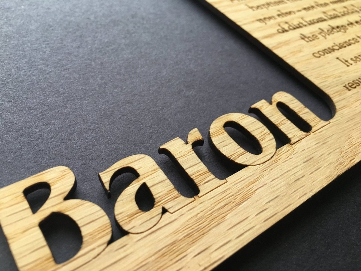 Baptism Picture Frame - 8x10 Frame Hold 5x7 Photo - Legacy Images - Picture Frames - 8x10 picture frame date family laser engraved