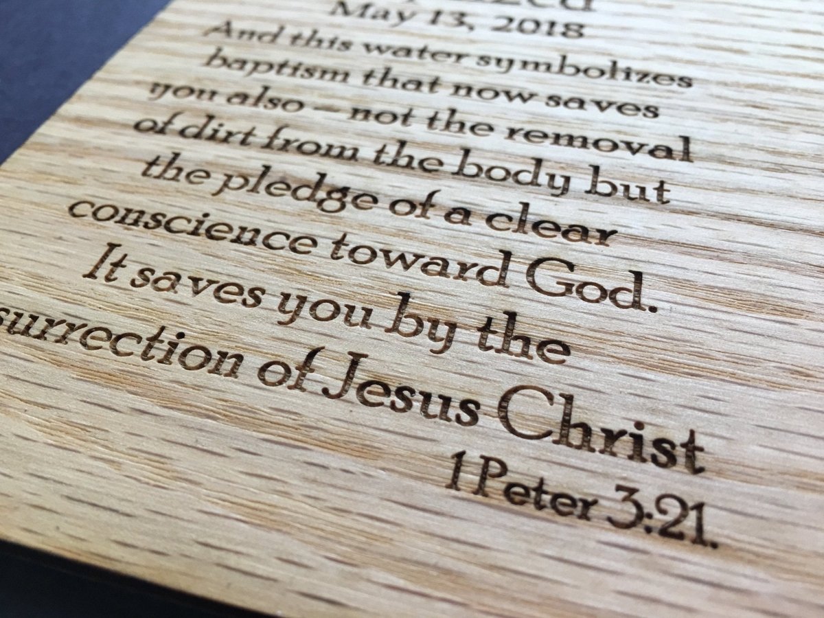 Baptism Picture Frame - 8x10 Frame Hold 5x7 Photo - Legacy Images - Picture Frames - 8x10 picture frame date family laser engraved