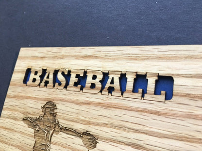 Baseball Catcher Picture Frame - 8x10 Frame Hold 2 3x4 Photos - Legacy Images - Picture Frames - 8x10 picture frame baseball picture frame laser engraved