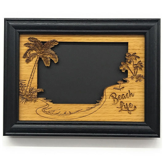 Beach Life Picture Frame - Legacy Images - Picture Frames - 5x7 picture frame beach hobbies laser engraved