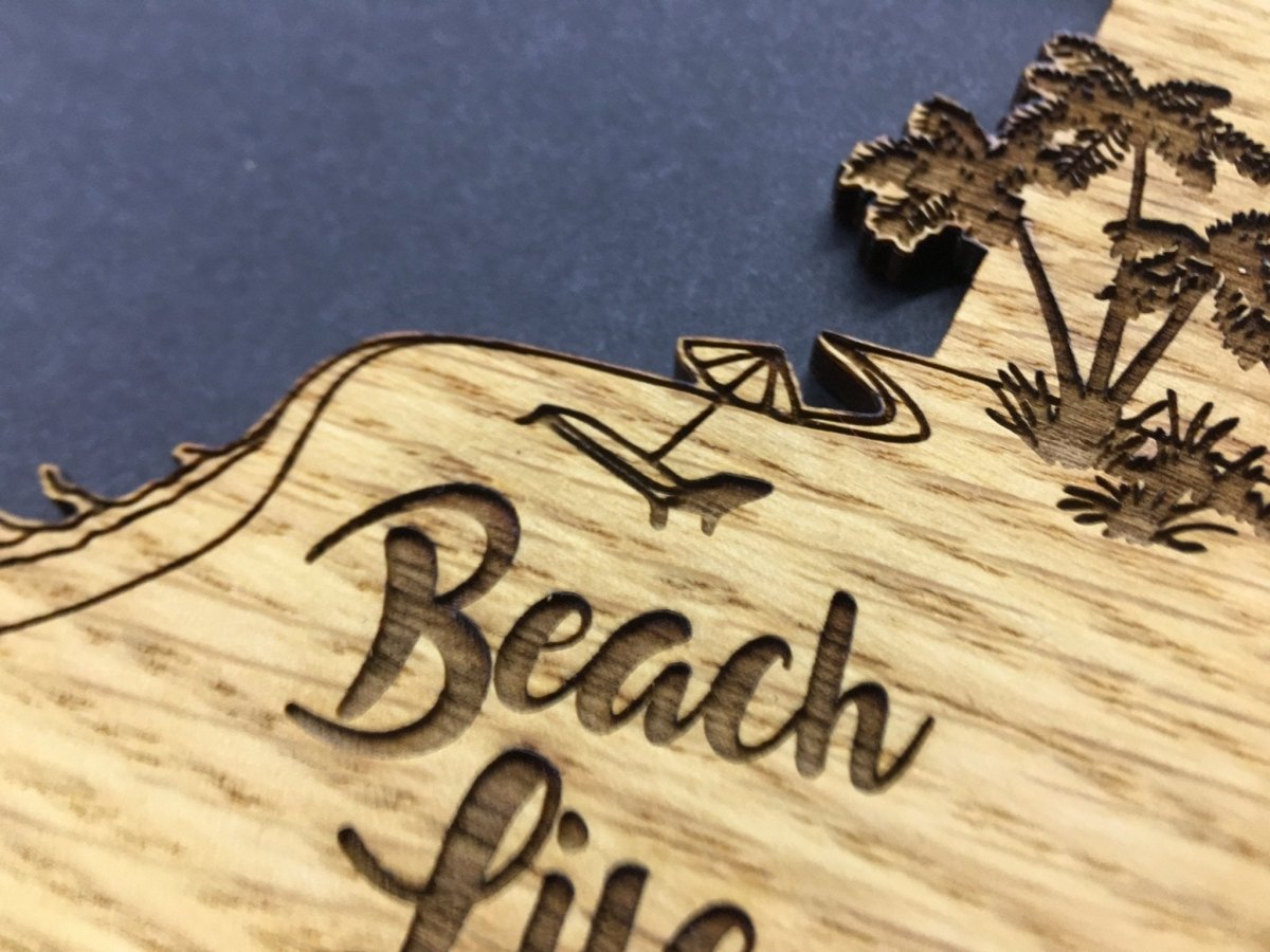 Beach Life Picture Frame - Legacy Images - Picture Frames - 5x7 picture frame beach hobbies laser engraved