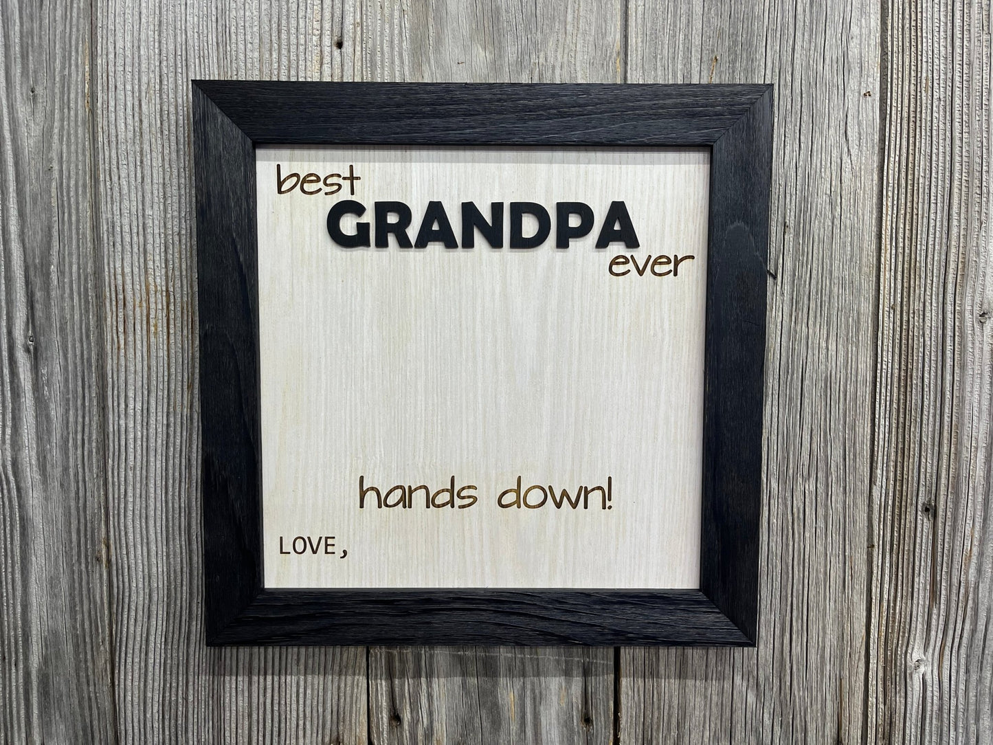 Best Dad Ever Hands Down Sign - Legacy Images - Decor - family father's day gift sign laser engraved