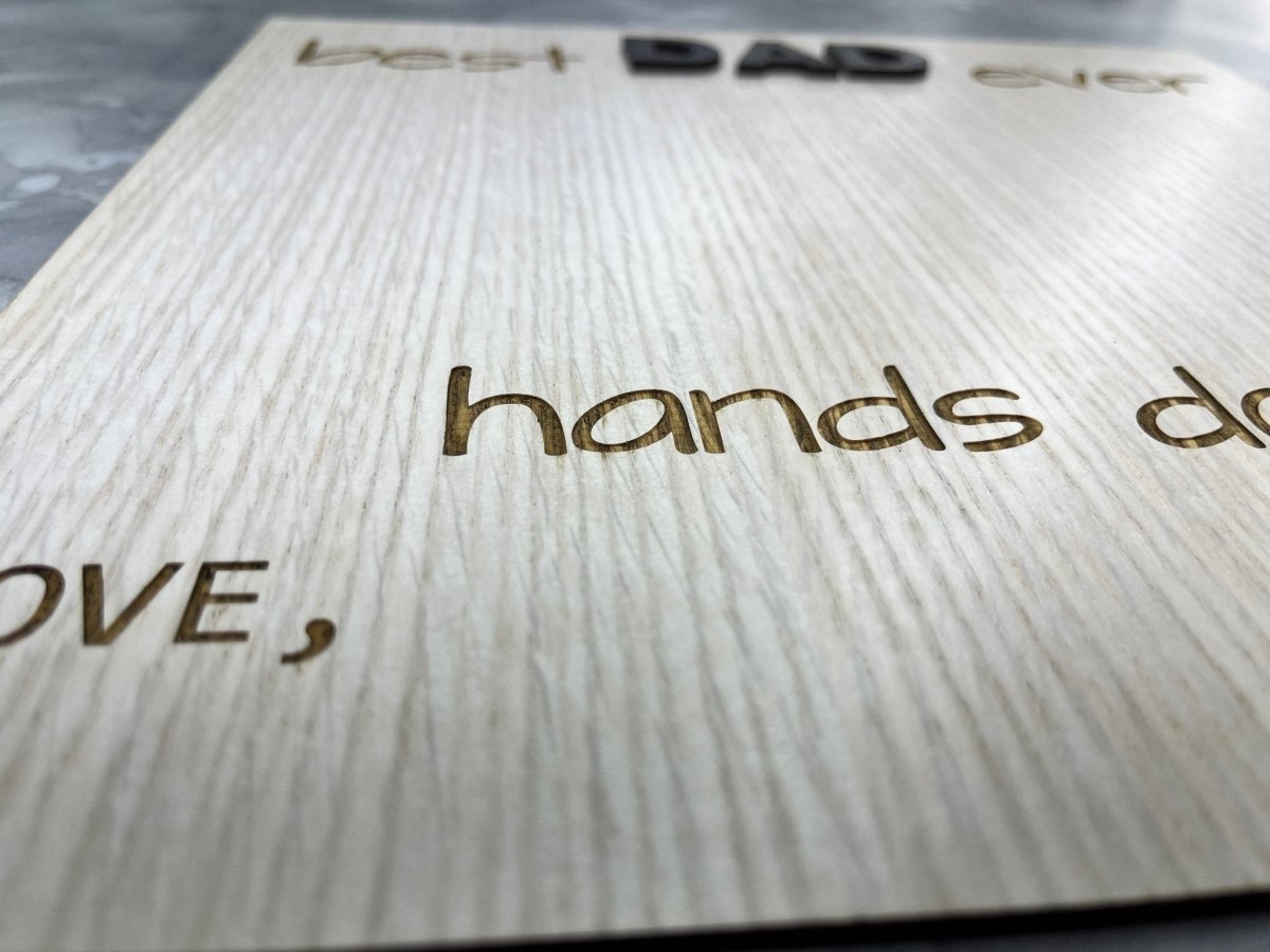 Best Dad Ever Hands Down Sign - Legacy Images - Decor - family father's day gift sign laser engraved