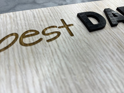 Best Dad Ever Hands Down Sign - Legacy Images - Decor - family father's day gift sign laser engraved