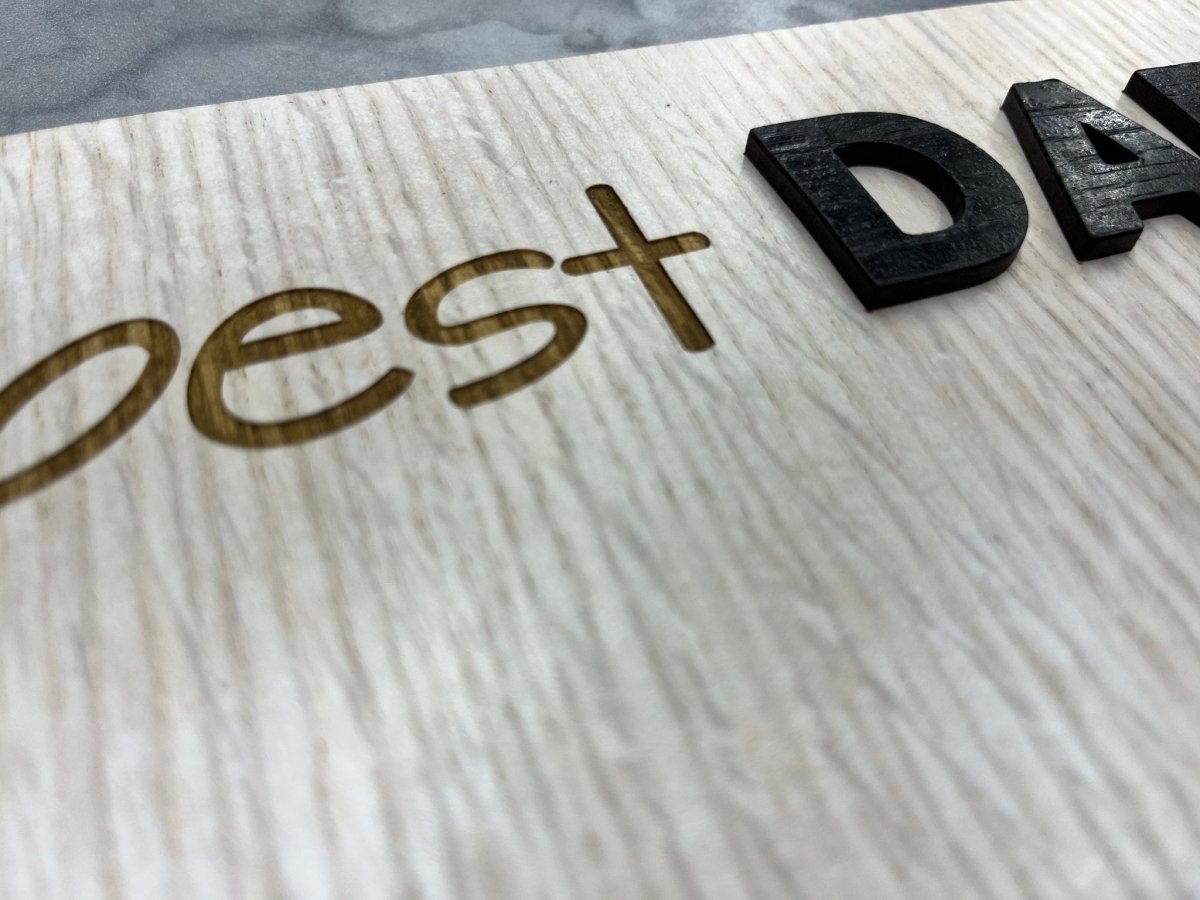 Best Dad Ever Hands Down Sign - Legacy Images - Decor - family father's day gift sign laser engraved