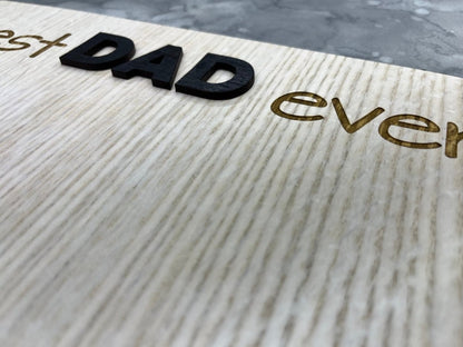Best Dad Ever Hands Down Sign - Legacy Images - Decor - family father's day gift sign laser engraved