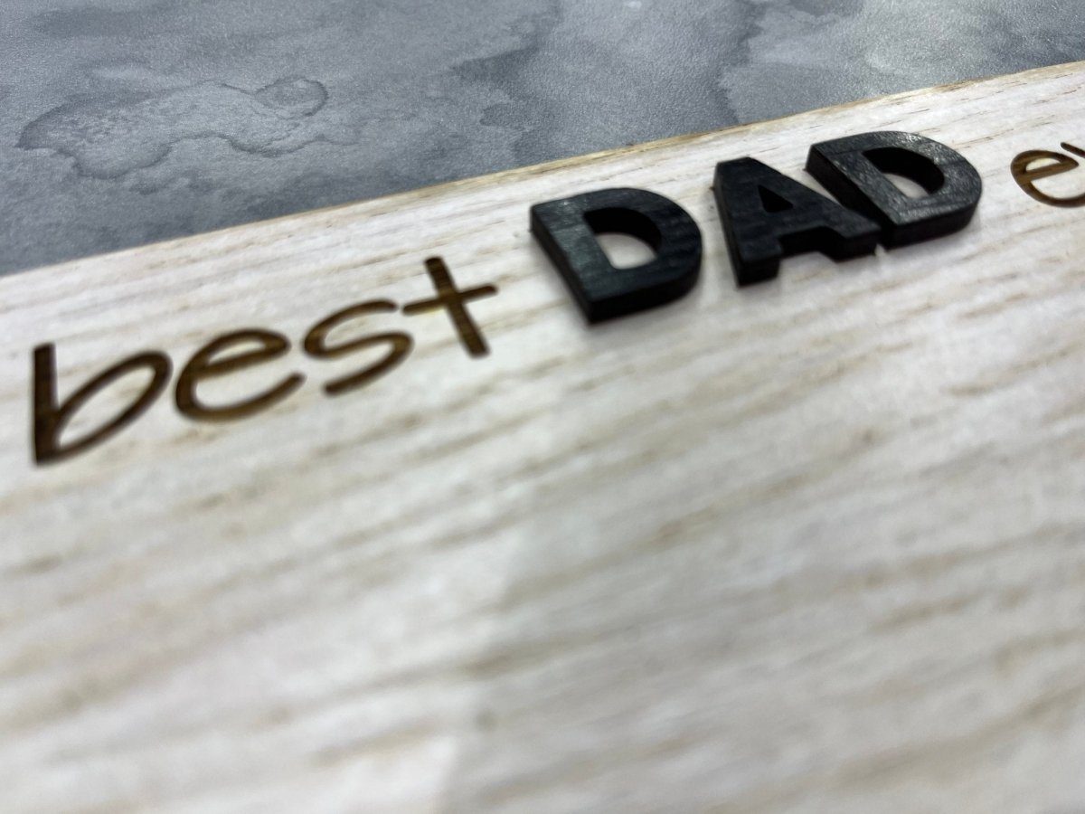 Best Dad Ever Sign - Legacy Images - family father's day gift laser engraved