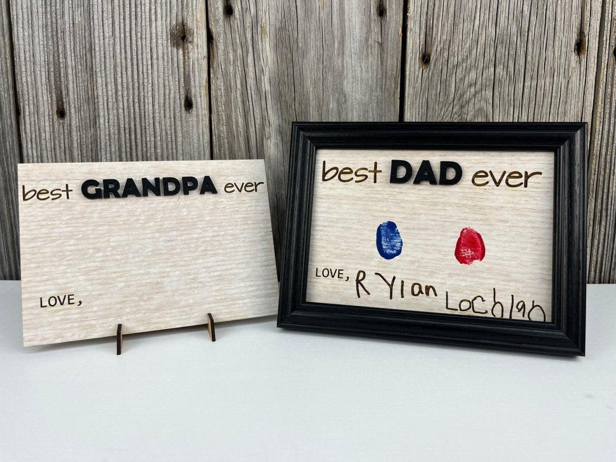 Best Dad Ever Sign - Legacy Images - family father's day gift laser engraved