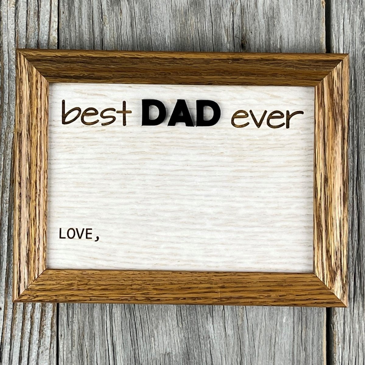 Best Dad Ever Sign - Legacy Images - family father's day gift laser engraved