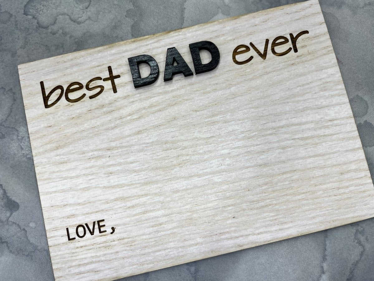 Best Dad Ever Sign - Legacy Images - family father's day gift laser engraved