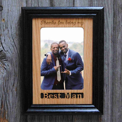 Best Man or Groomsman Picture Frame - Legacy Images - Picture Frames - 5x7 picture frame best man groomsman laser engraved