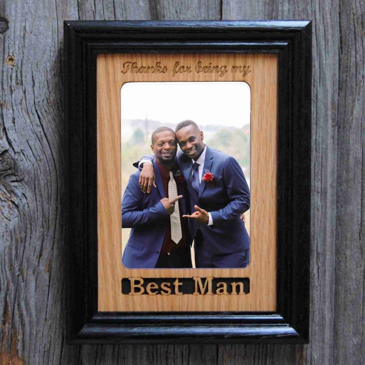 Best Man or Groomsman Picture Frame - Legacy Images - Picture Frames - 5x7 picture frame best man groomsman laser engraved