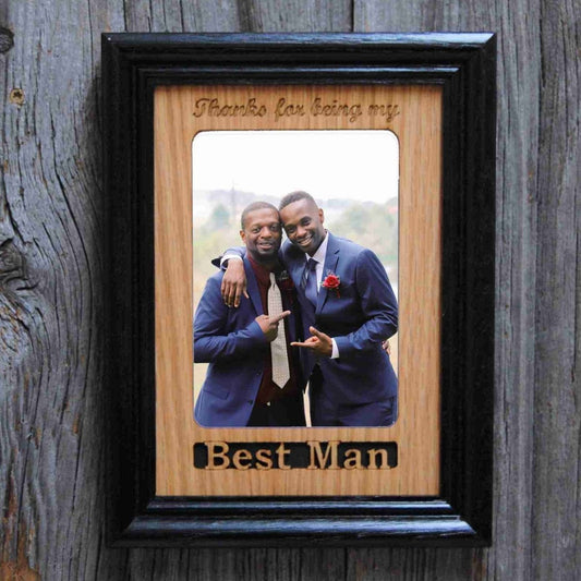 Best Man or Groomsman Picture Frame - Legacy Images - Picture Frames - 5x7 picture frame best man groomsman laser engraved