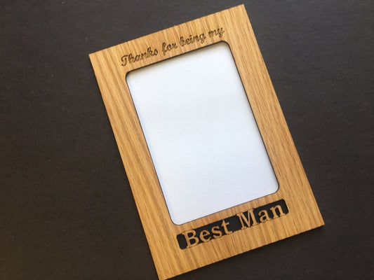 Best Man or Groomsman Picture Frame - Legacy Images - Picture Frames - 5x7 picture frame best man groomsman laser engraved