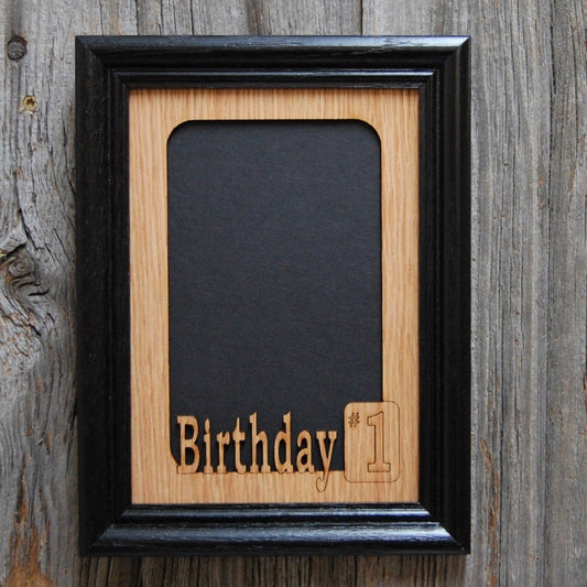 Birthday Picture Frame - 5x7 Frame Holds 4x6 Photo - Legacy Images - Picture Frames - 5x7 picture frame birthday holiday laser engraved