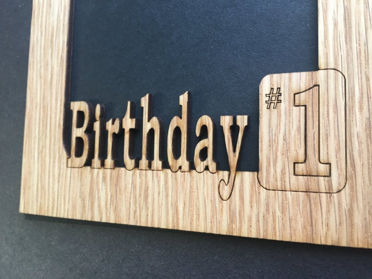 Birthday Picture Frame - 5x7 Frame Holds 4x6 Photo - Legacy Images - Picture Frames - 5x7 picture frame birthday holiday laser engraved