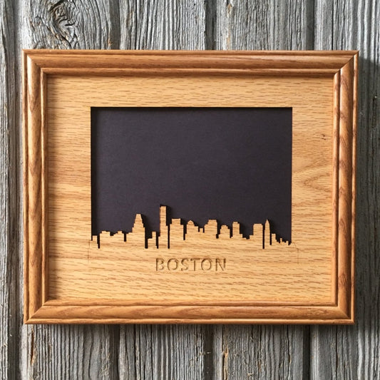Boston Picture Frame - 8x10 Frame Hold 5x7 Photo - Legacy Images - Picture Frames - 8x10 picture frame boston city laser engraved