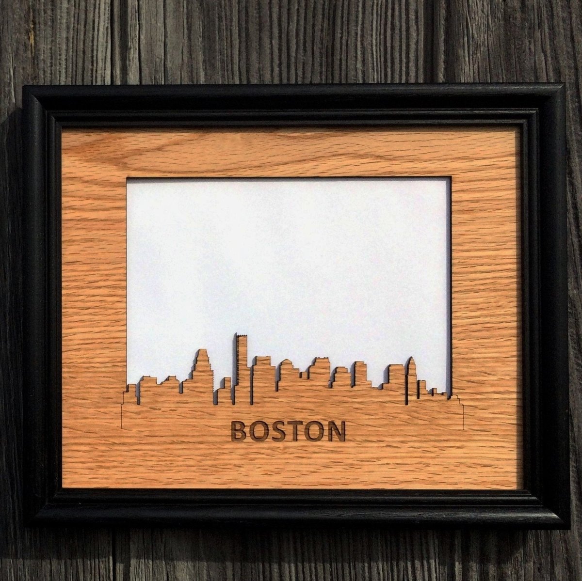 Boston Picture Frame - 8x10 Frame Hold 5x7 Photo - Legacy Images - Picture Frames - 8x10 picture frame boston city laser engraved