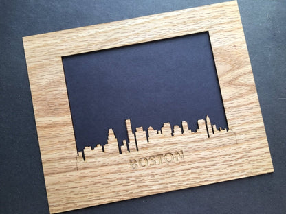 Boston Picture Frame - 8x10 Frame Hold 5x7 Photo - Legacy Images - Picture Frames - 8x10 picture frame boston city laser engraved