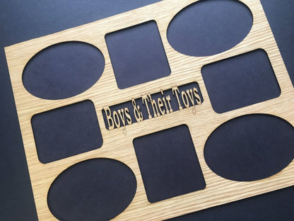 Boys & Their Toys Picture Frame - Legacy Images - Picture Frames - 5x7 picture frame boys and toys gifts for him laser engraved